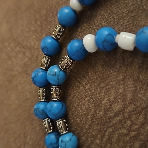 HANDMADE Magnesite Vintage Bead Western Tribal Pendant Necklace - Picture 8 of 9